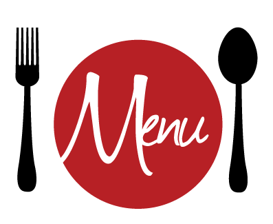 menu logo with spoon and fork