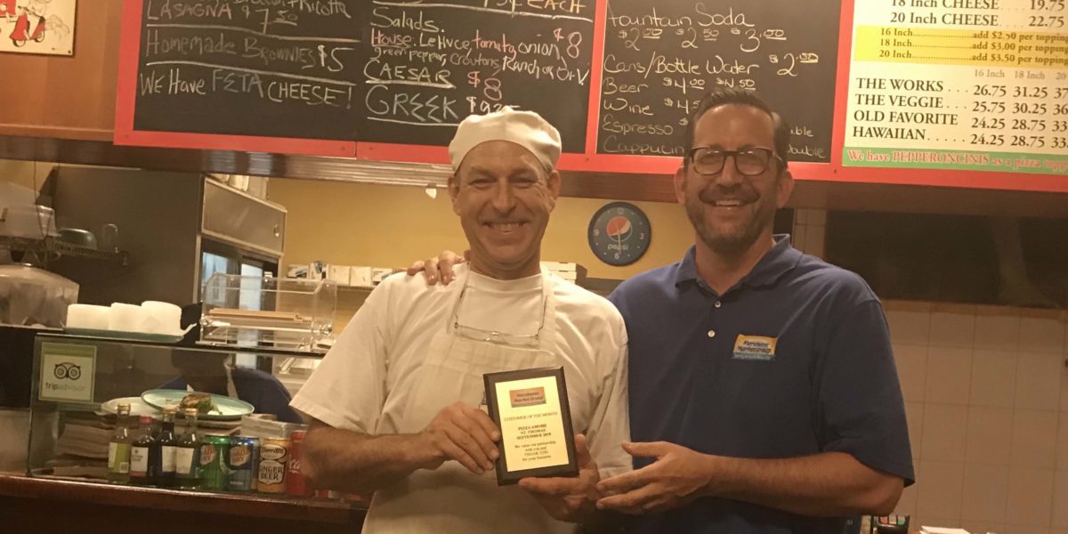 pizza amore customer of the month september 2019