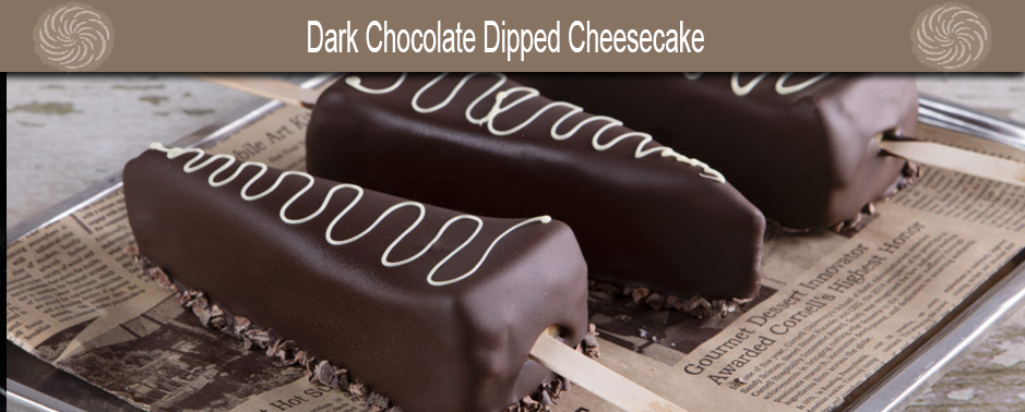 Dark Chocolate Dipped Cheescake